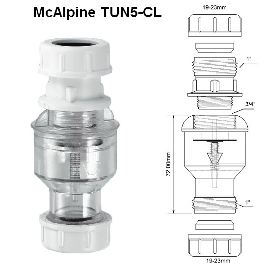 Сифон для кондиционера McAlpine TUN5-CL 